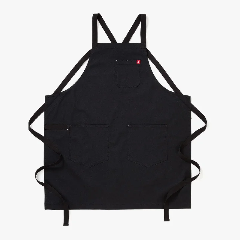 Caviar Black Crossback Apron