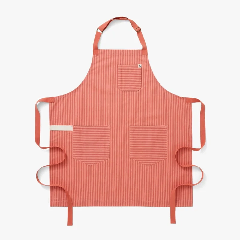 Clay Red Stripe Essential Apron