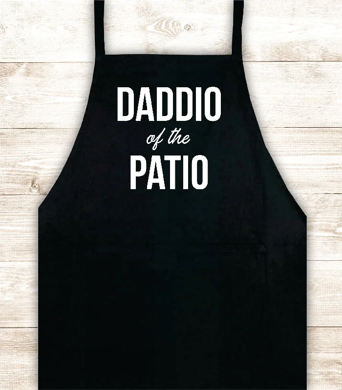 Daddio of the Patio Apron Heat Press Vinyl Bbq Barbeque Cook Grill Chef Bake Food Funny Gift Men Kitchen