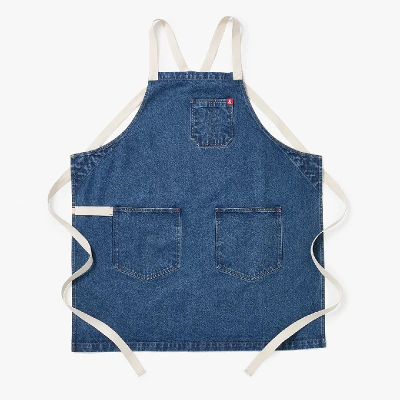 Georgia Blue Denim Crossback Apron