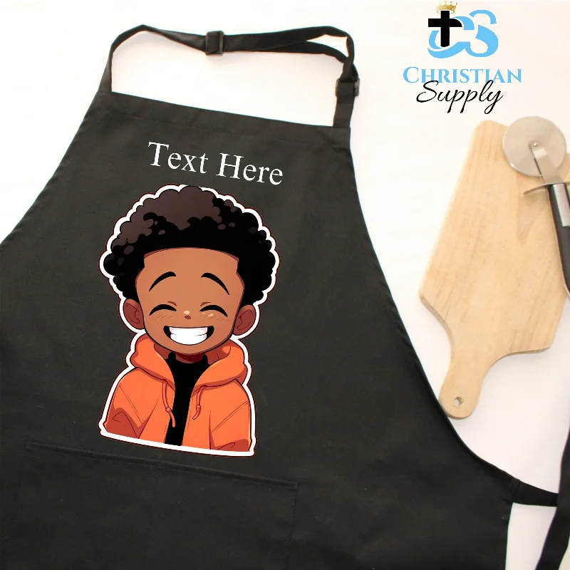 Happy Cartoon Boy Apron