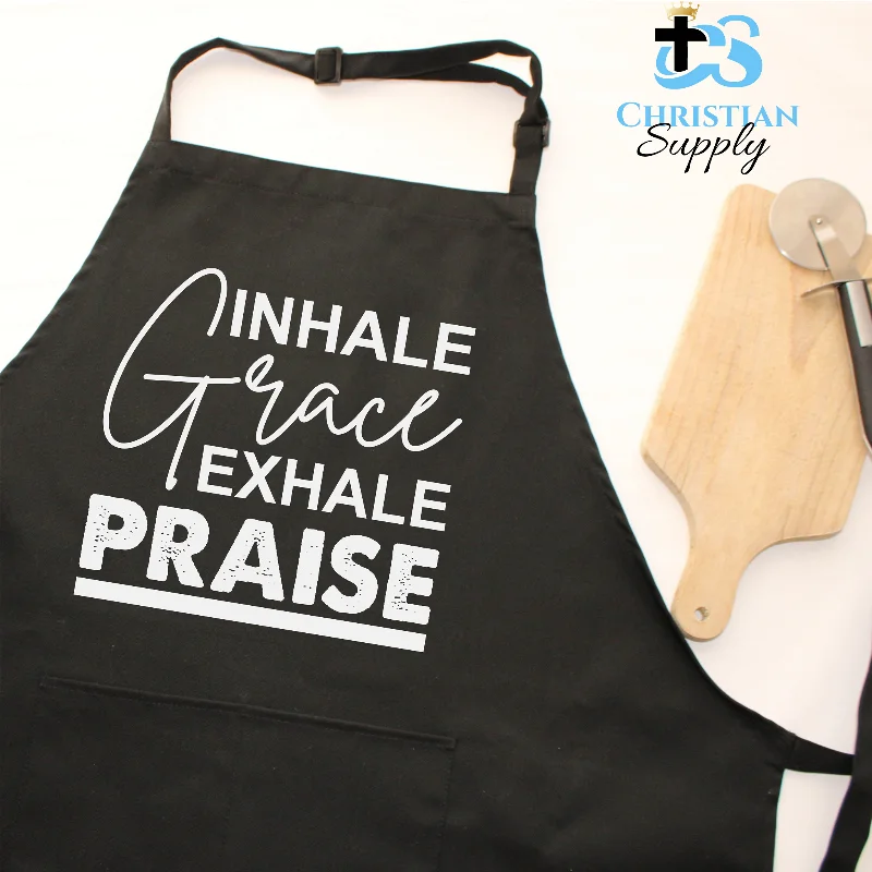 Inhale Grace Exhale Praise Apron