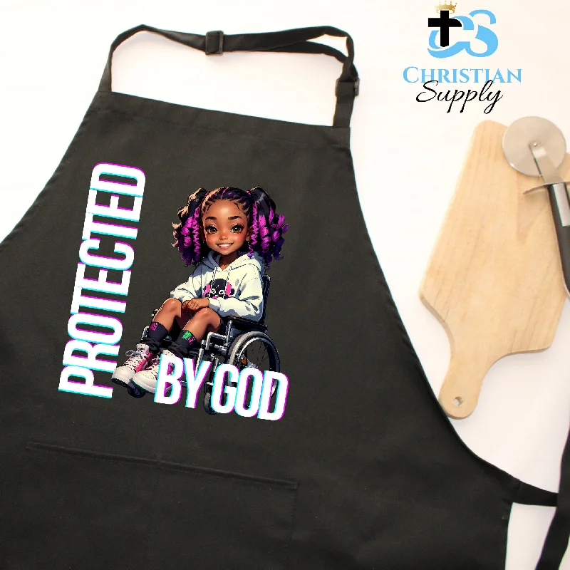 Kids Christian Girl in Wheelchair 2 Apron