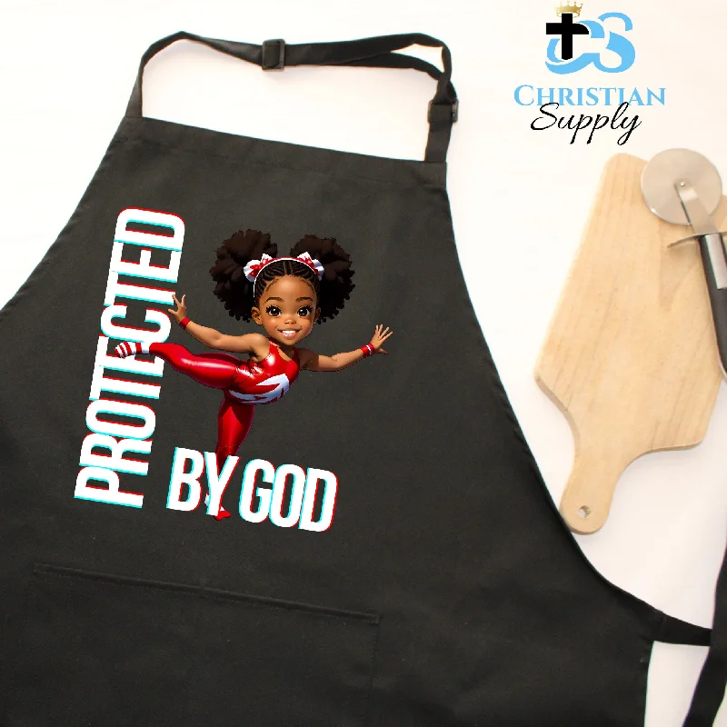 Kids Gymnastics Christian Red Outfit Apron