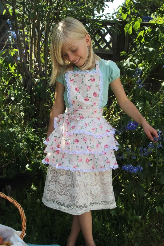 Mini Me Floral Ruffle Apron