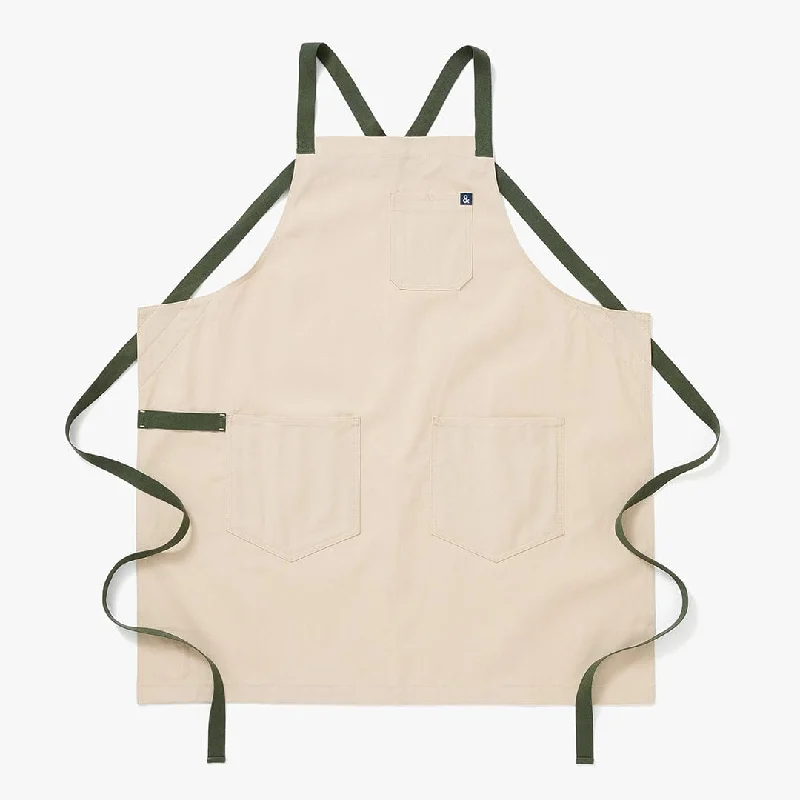 Sage White Crossback Apron