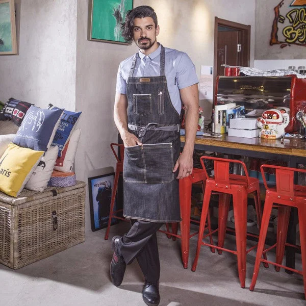 U331 - Blue Denim Bib Apron