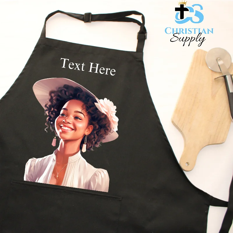 Woman in Church Hat 3 Apron