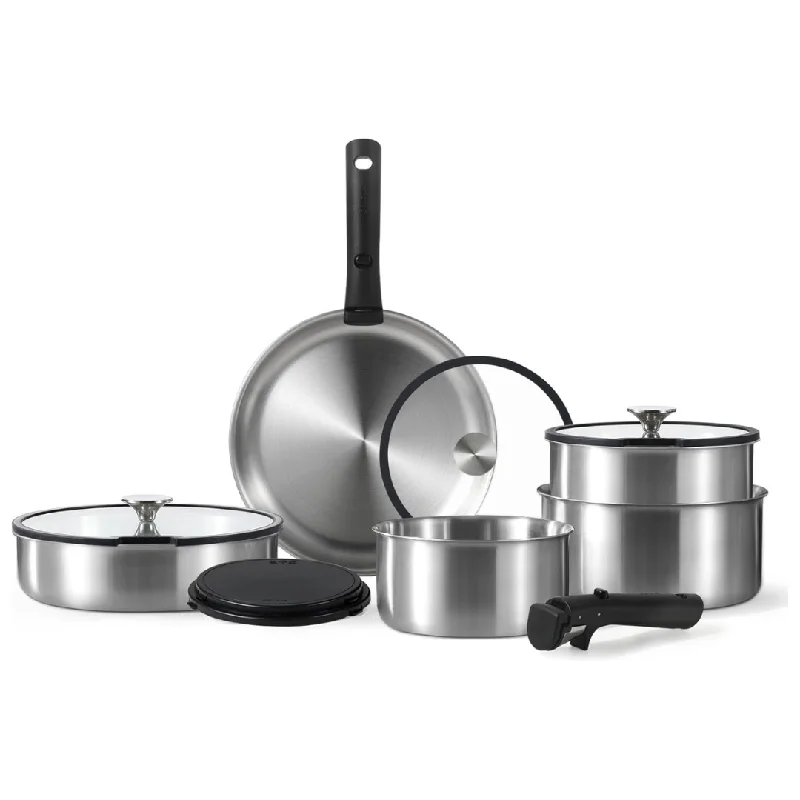 12-Piece Stainless Steel Pots and Pans Cookware Set