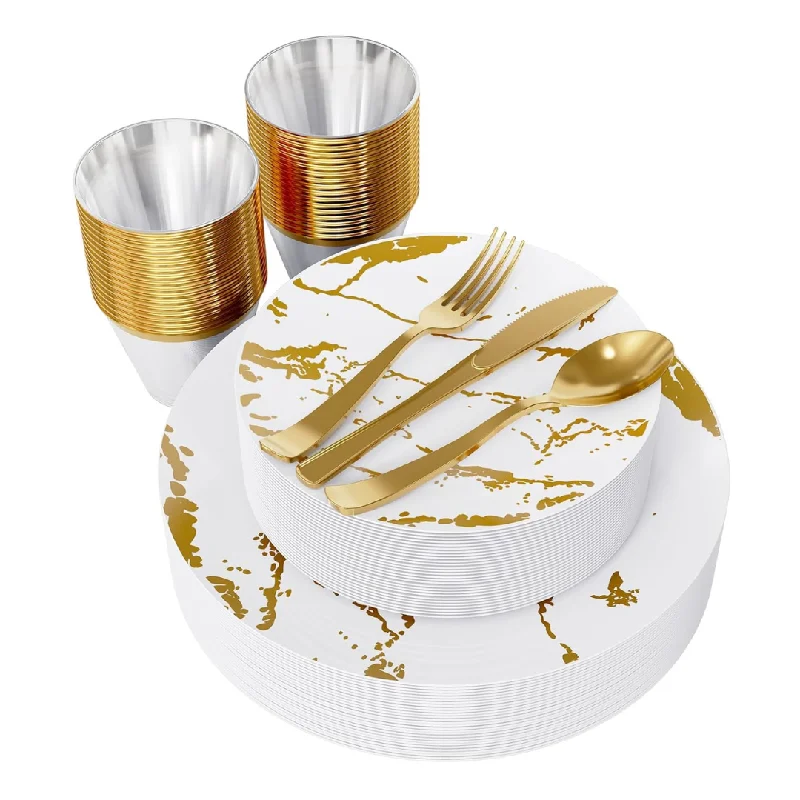 180 Piece Disposable Dinnerware Set