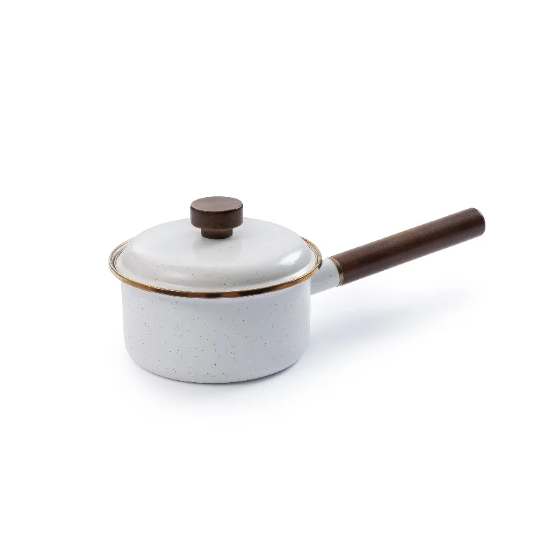 Enamel Saucepan Eggshell Indoor/Outdoor