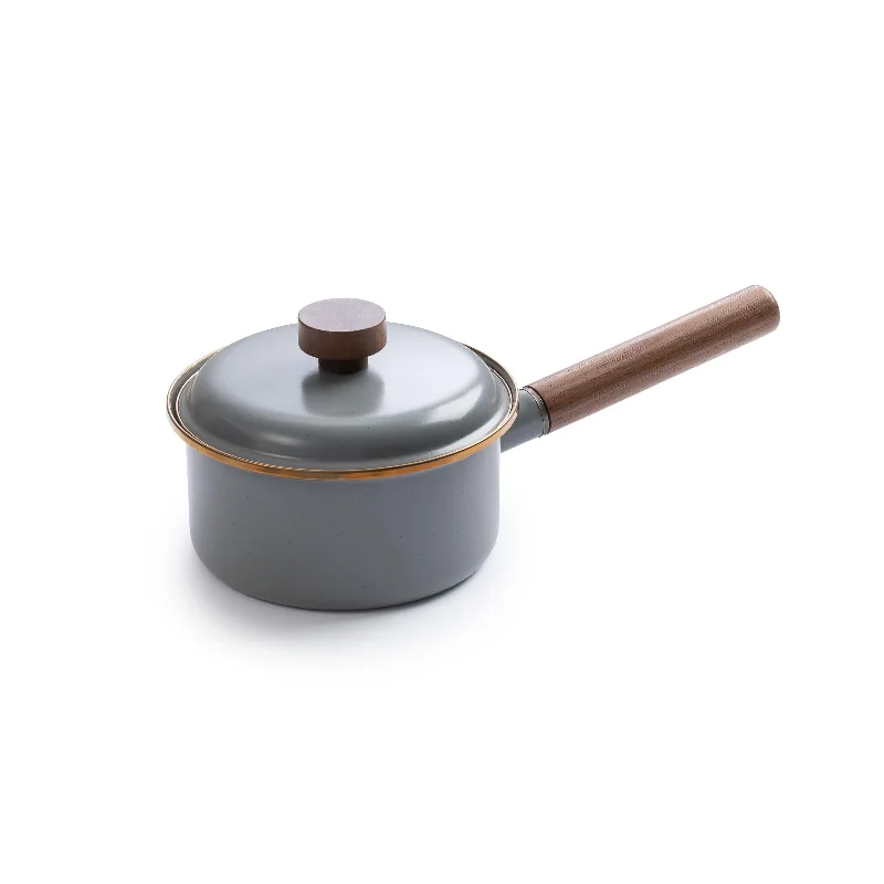 Enamel Saucepan Slate Gray Indoor/Outdoor