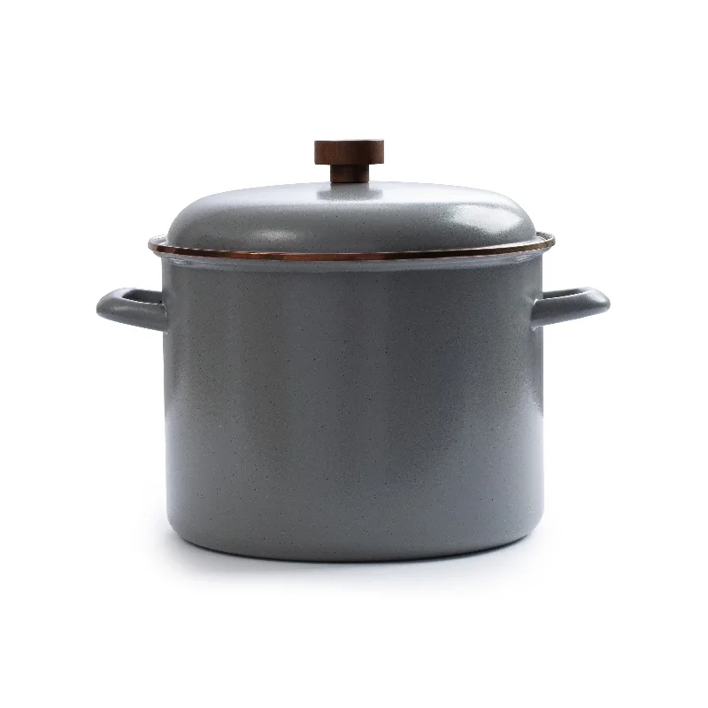 Enamel Stock Pot Slate Gray Indoor/Outdoor