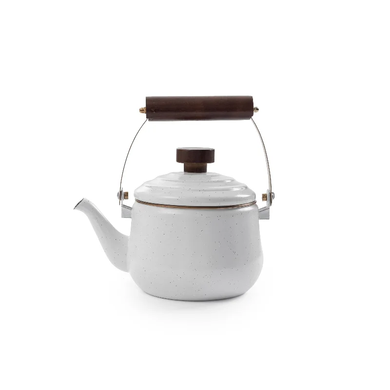 Enamel Teapot Eggshell Indoor/Outdoor