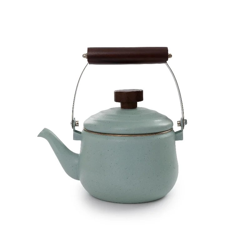 Enamel Teapot Mint Indoor/Outdoor