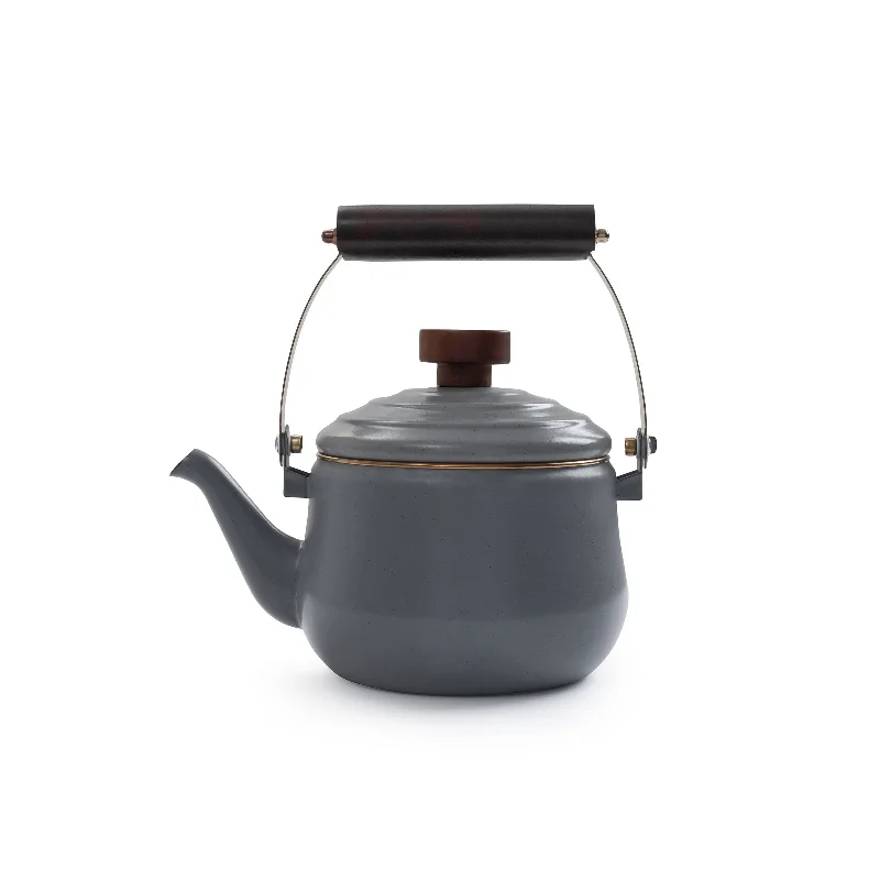 Enamel Teapot Slate Gray Indoor/Outdoor