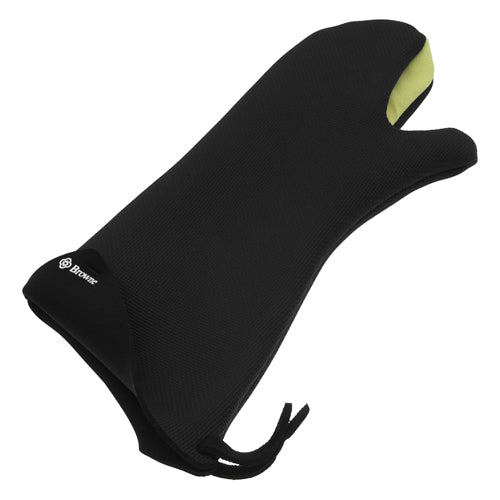 Browne 5441802 Safety Oven Mitt, 17" Long, Black FLXaPrene  with Kevlar Gusset