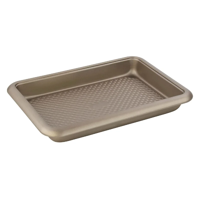 Aurelia Non-Stick  14.5” x 10.6” x 2.4” Carbon Steel Roaster Pan, Gold