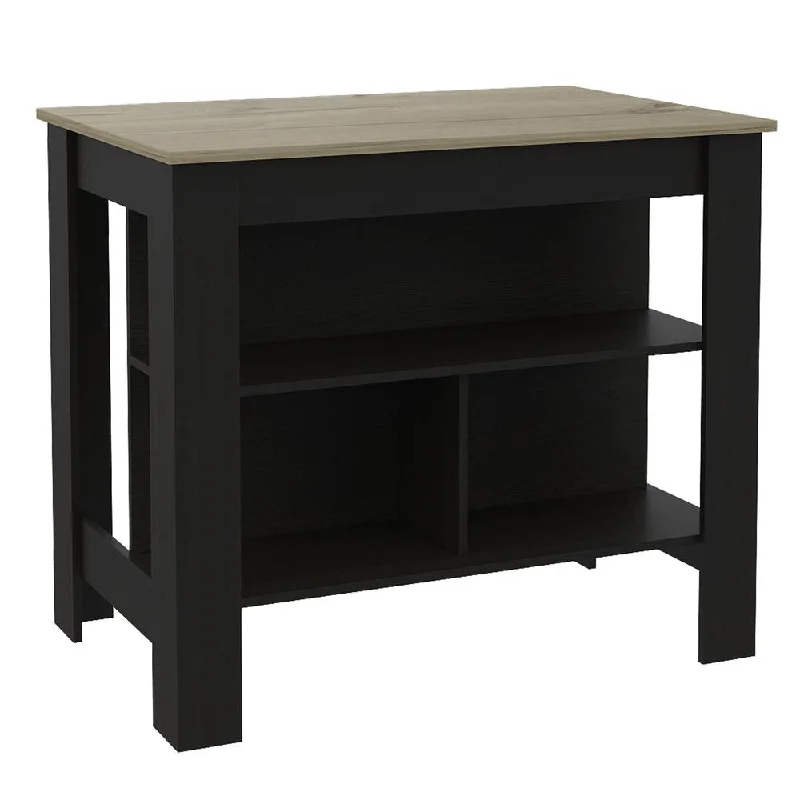 Delos Kitchen Island Black Wengue