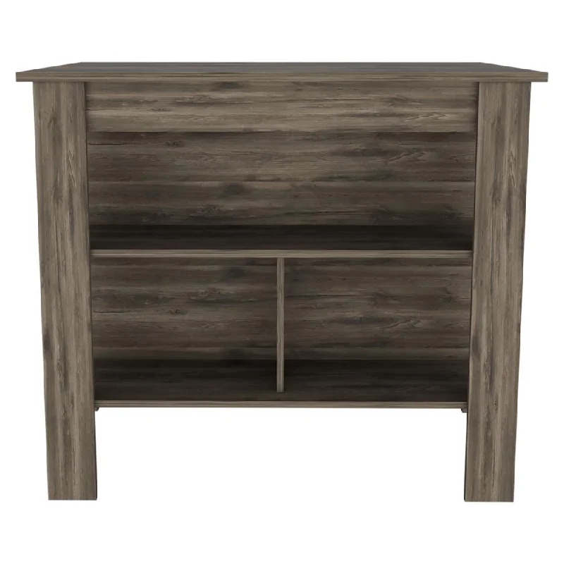 Delos Kitchen Island Brown