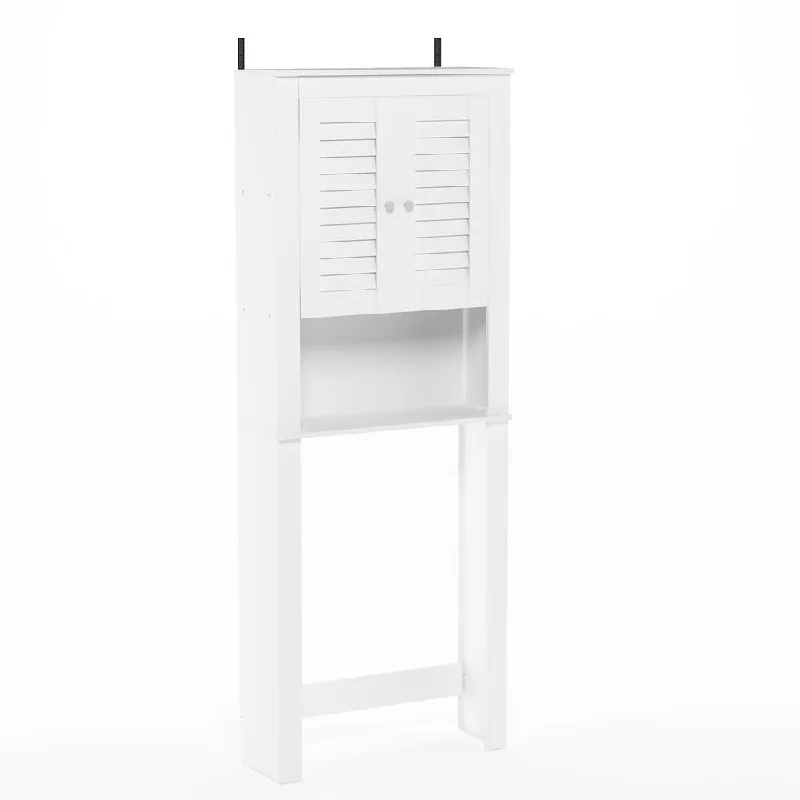 Furinno Indo Louver Door Bath Cabinet, White