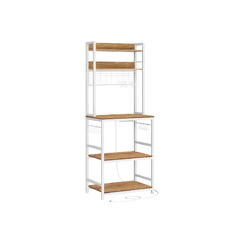 Hutch Bakers Rack with Power Outlet