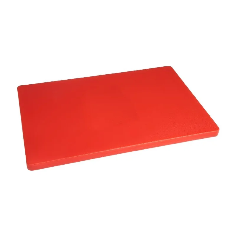 Hygiplas Extra Thick Low Density Chopping Board Red - 600x450x20mm