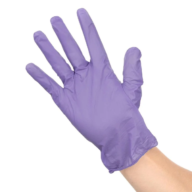 Hygiplas Vinyl Purple Powder Free Glove M - pack 100