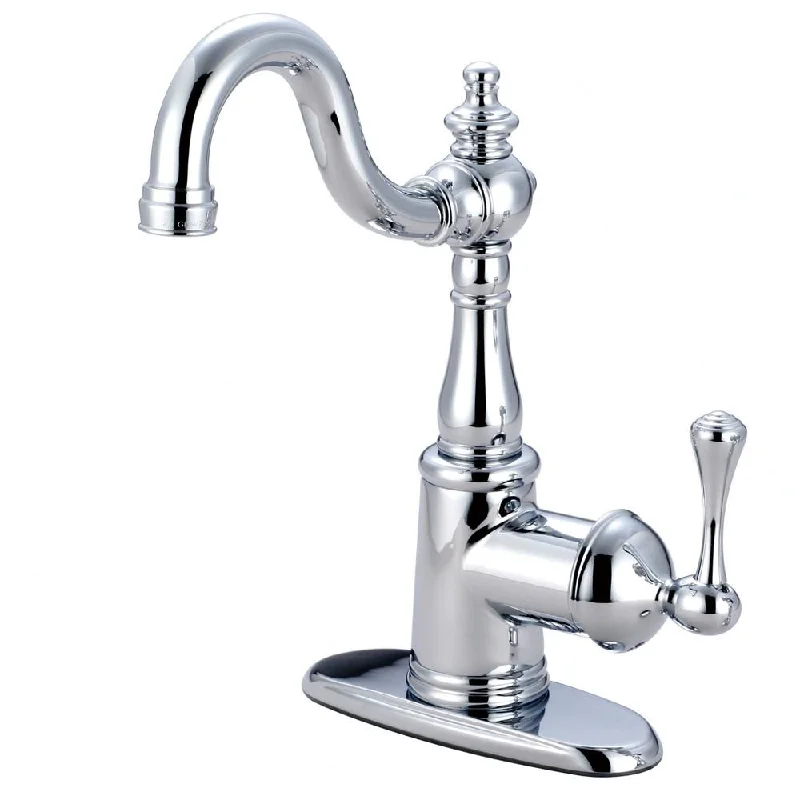 Kingston Brass Chrome English Vintage Bar Faucet With Cover Plate KS7491BL