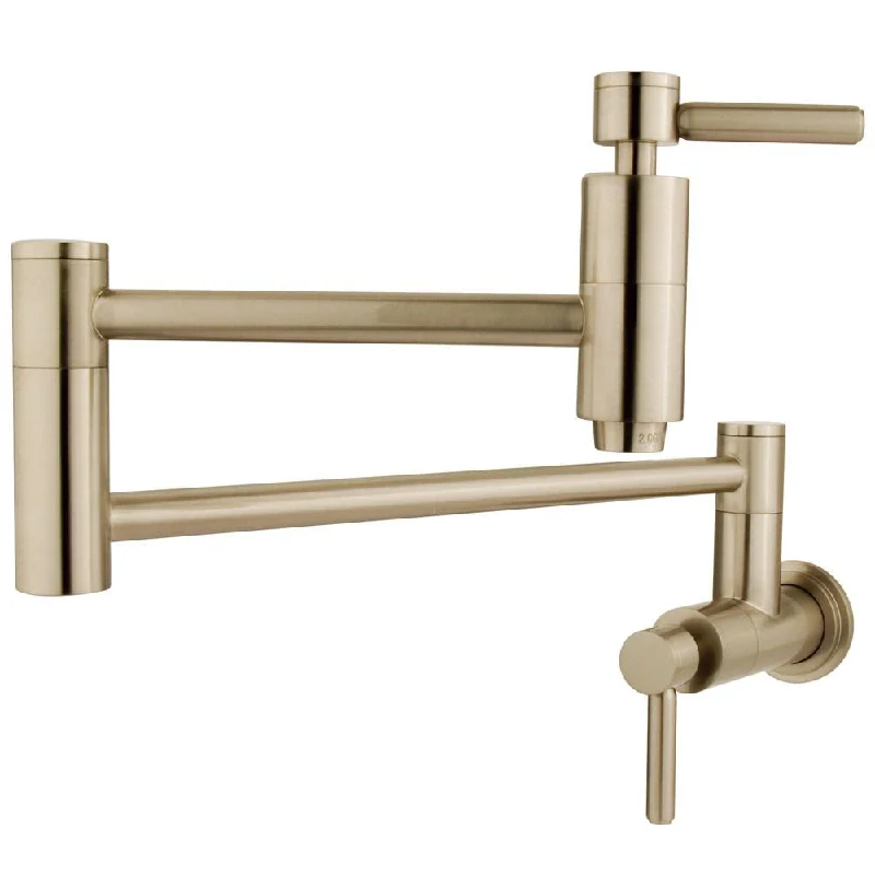 Kingston Brass Concord Satin Nickel Wall-Mount Pot Filler Faucet KS8108DL