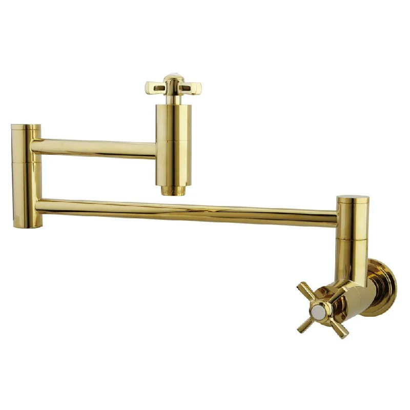 Kingston Brass KS8102ZX Wall Mount Pot Filler Faucet Polished Brass