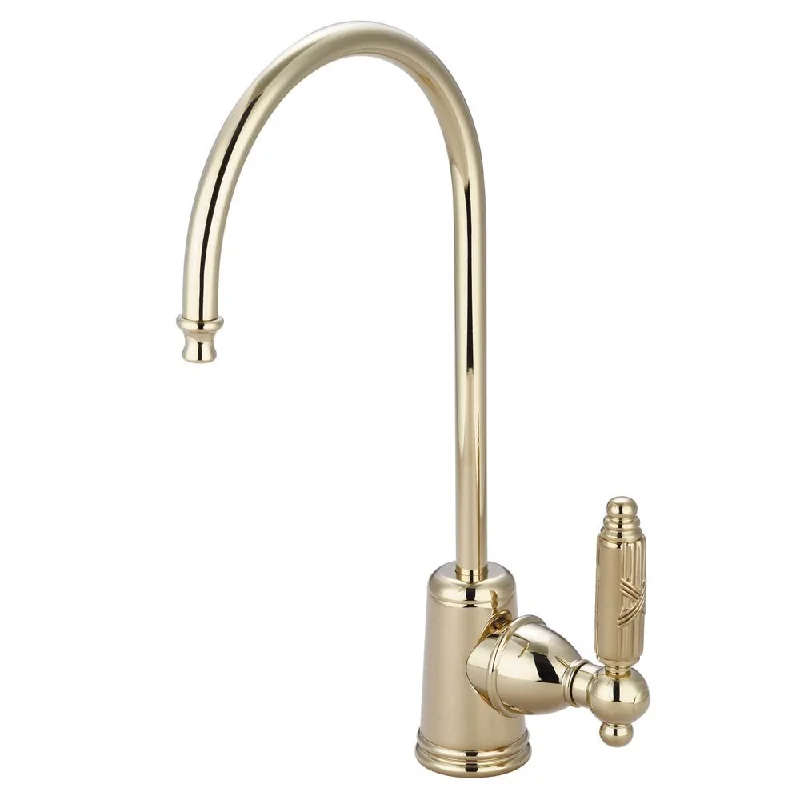 Kingston Brass Polished Brass Georgian kitchen water filtration faucet KS7192GL