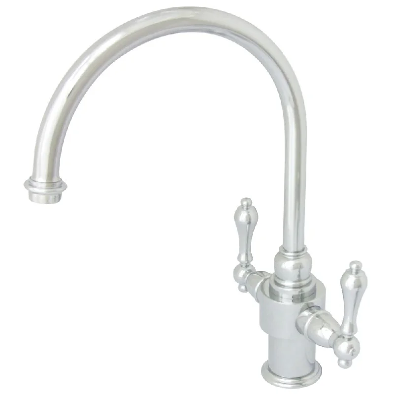 Kingston English Country Chrome Kitchen Faucet without Sprayer KS7711ALLS