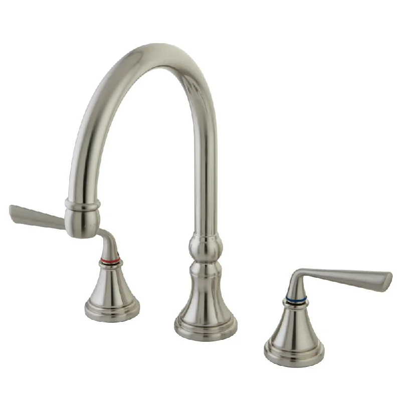 Kingston Silver Sage Satin Nickel Widespread Kitchen Faucet KS2798ZLLS