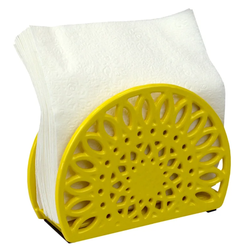 Sunflower Cast Iron Napkin Holder, Yellow