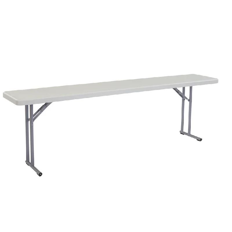 NPS 18" x 96" Heavy Duty Seminar Folding Table, Speckled Grey