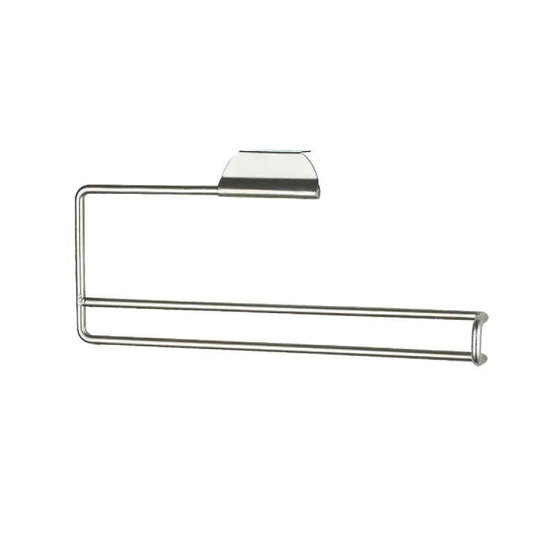 Satin Nickel Over the Door Paper Towel Holder