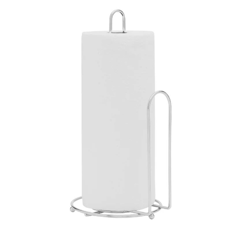 Chrome Collection Free Standing Paper Towel Holder with Easy-Tear Arm, Chrome