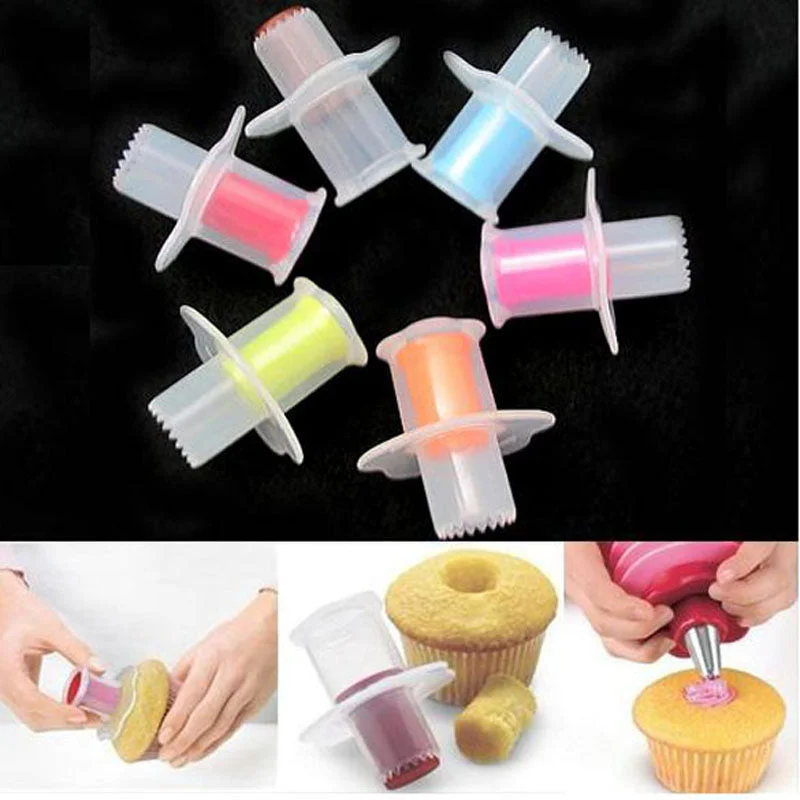 Plastic Bakeware Cupcake Core Remover Cake Cupcake Plunger Corer DIY Cake Decorating Tool Set Kitchen Baking Accessories