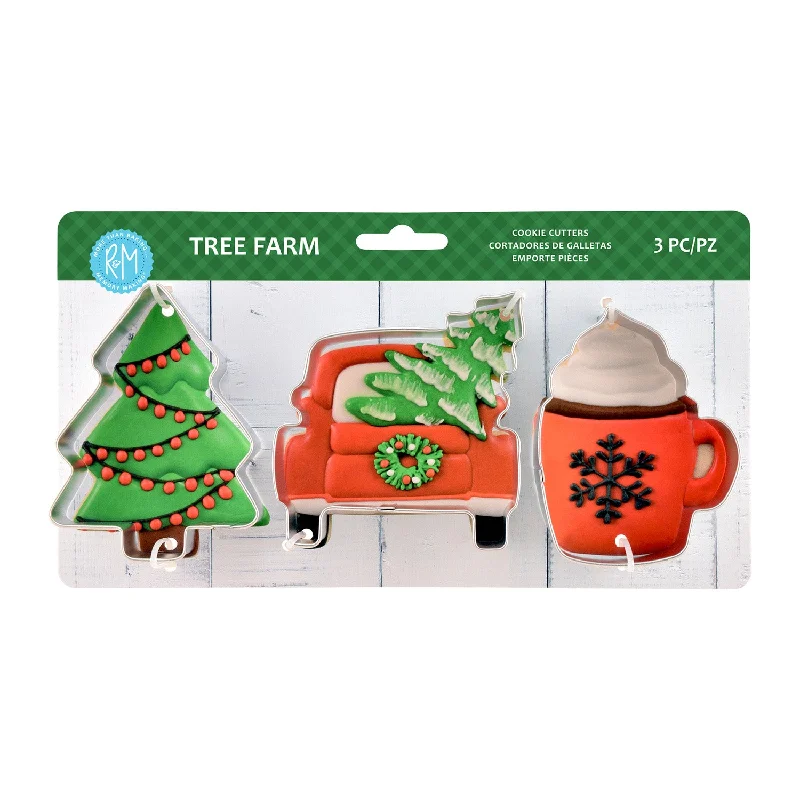 R&M International 3 Piece Tree Farm Cookie Cutter Set