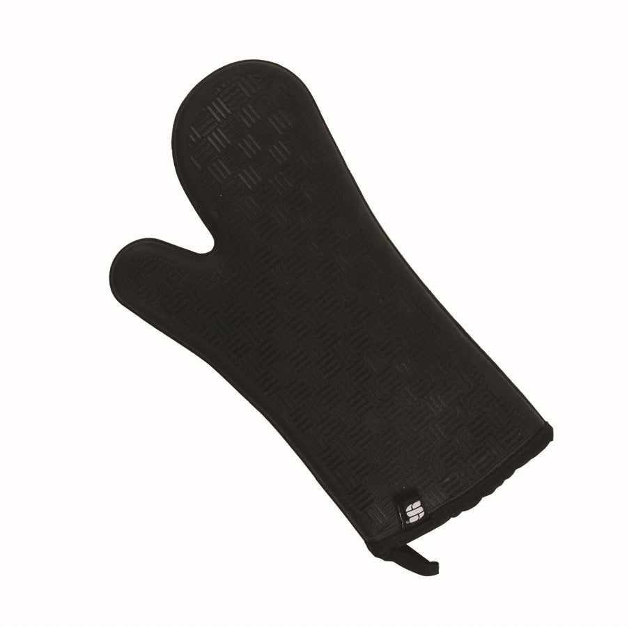 San Jamar FX15 FlexGuard Silicone Oven Mitt, Black, 15"