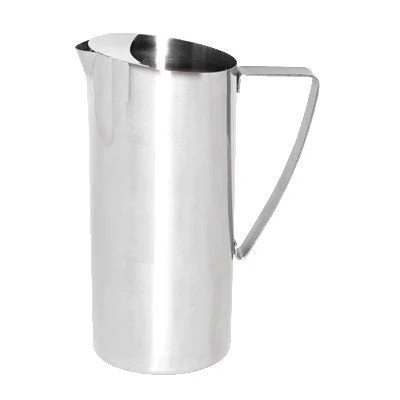 Service Ideas 1.9 Litre Water Pitcher with Ice Guard, Stainless Steel