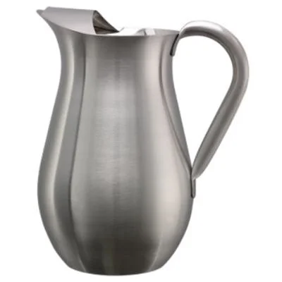 Service Ideas 2 Litre Water Pitcher with Ice Guard, Stainless Steel