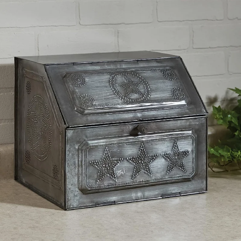 Star Metal Bread Box - Galvanized - Park Designs