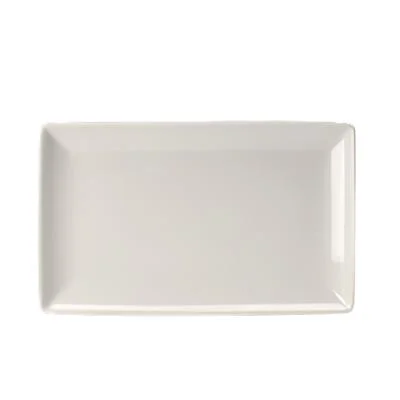 Steelite Taste 10.6" x 6.5" Rectangle Platter, White 6 /Case