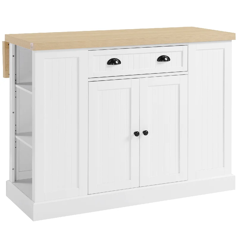 Streamdale 47" Fluted-Style Wooden Kitchen Island