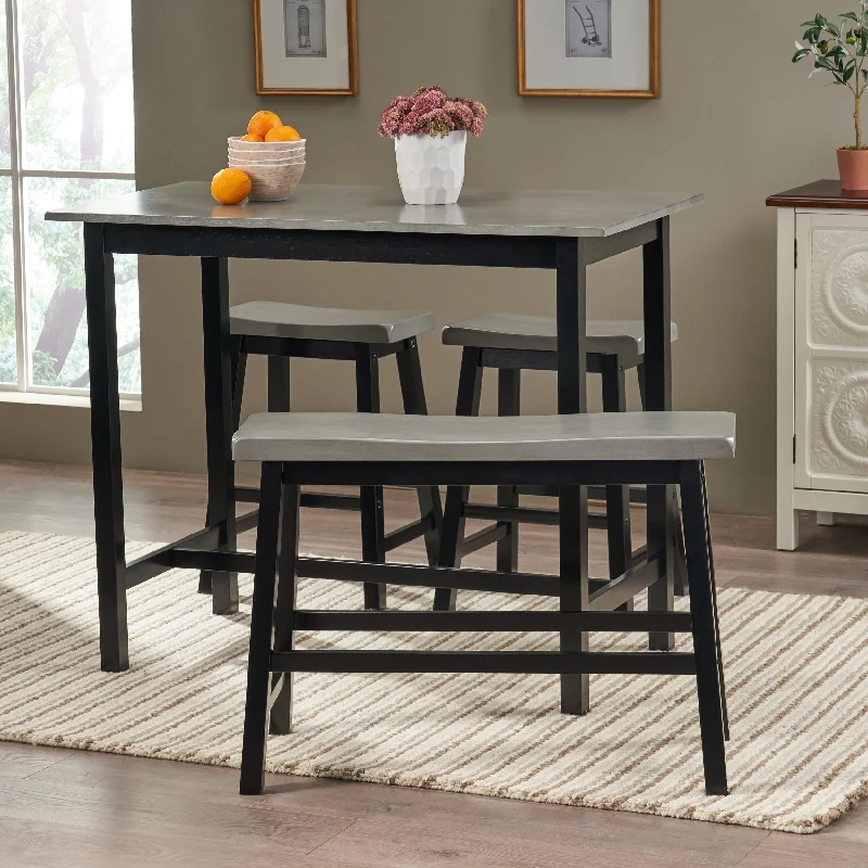 Streamdale Farmhouse Chic Counter Height Dining Table for Small Spaces in Neutral Finish