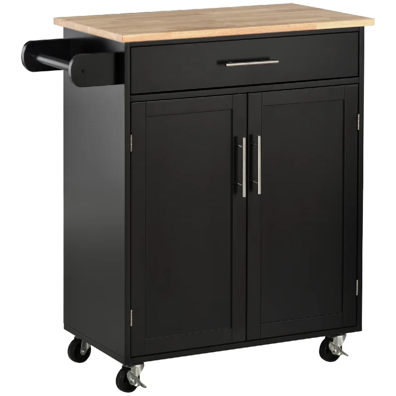 Streamdale Kitchen Island Cart Rolling Trolley Cart with Drawer