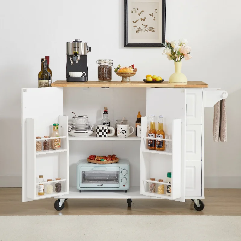 Streamdale Kitchen Island with Drop Leaf Countertop