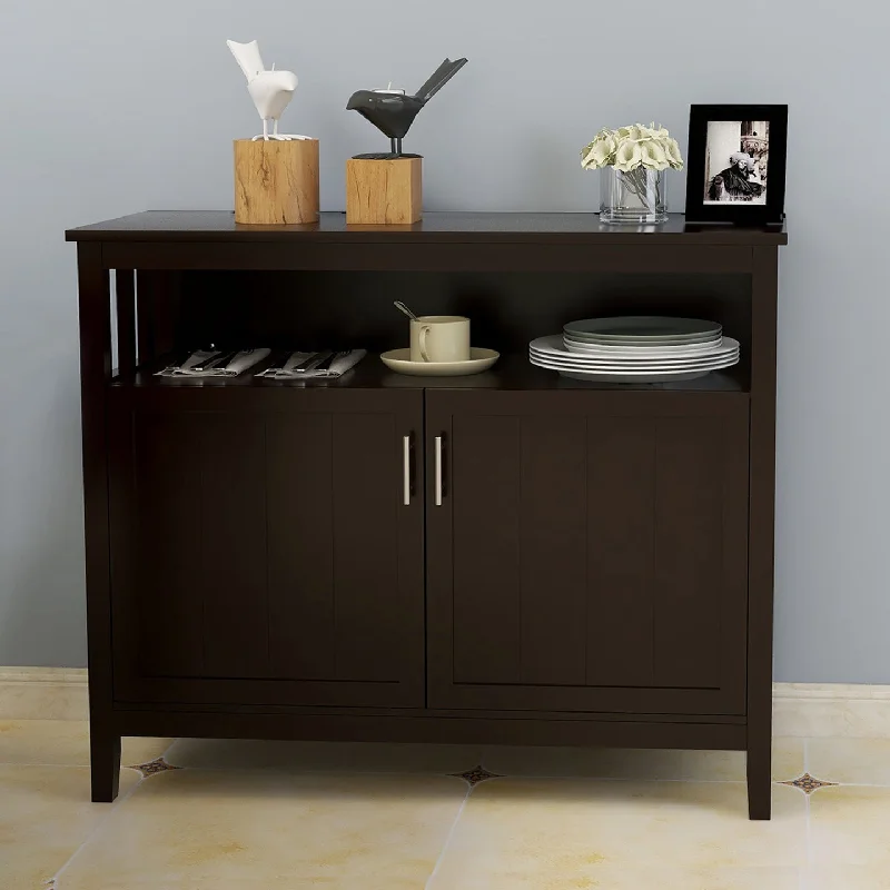 Streamdale Kitchen Storage Sideboard And Buffet Server Cabinet-Brown